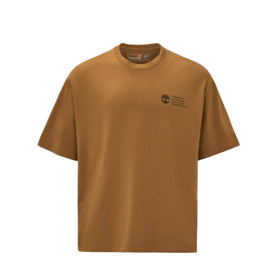 Timberland T Shirts Unisex Dark Wheat Crew Neck Moderate Straight Fit