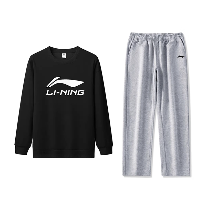 Li-Ning Li Ning Casual Sportswear Unisex Black+New Light Heather Gray