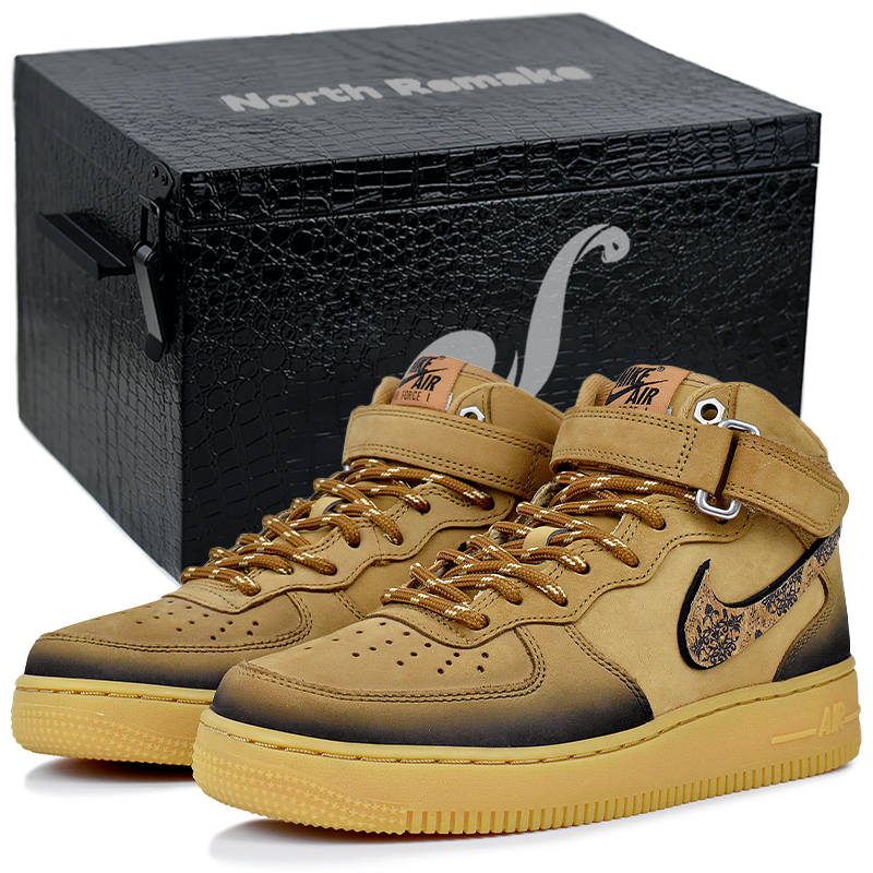 Nike Nike Air Force 1 Abrasion Resistant Mid top Skateboard Shoes Unisex
