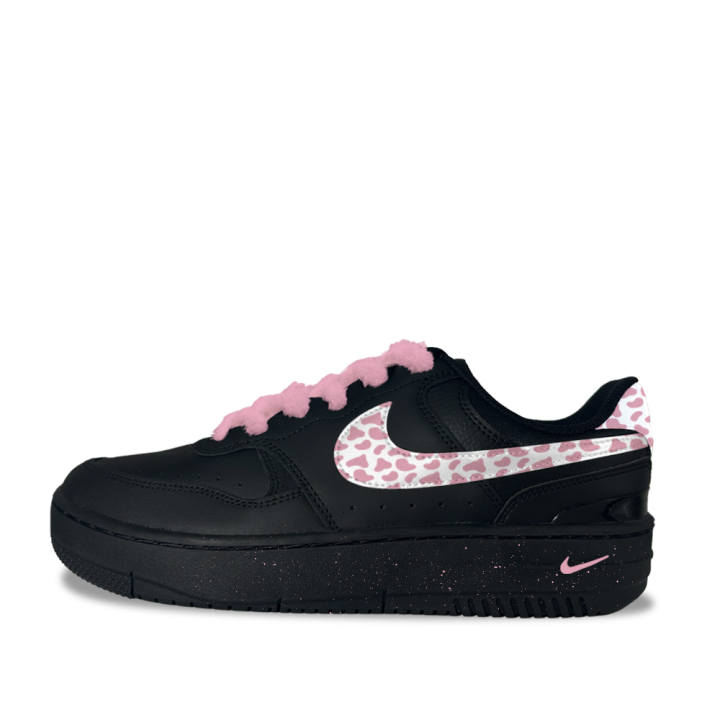 Nike Nike Gamma Force Black Sugar Leopard 1 Synthetic Leather Abrasion Resistant Low top Skateboard Shoes Women's Black