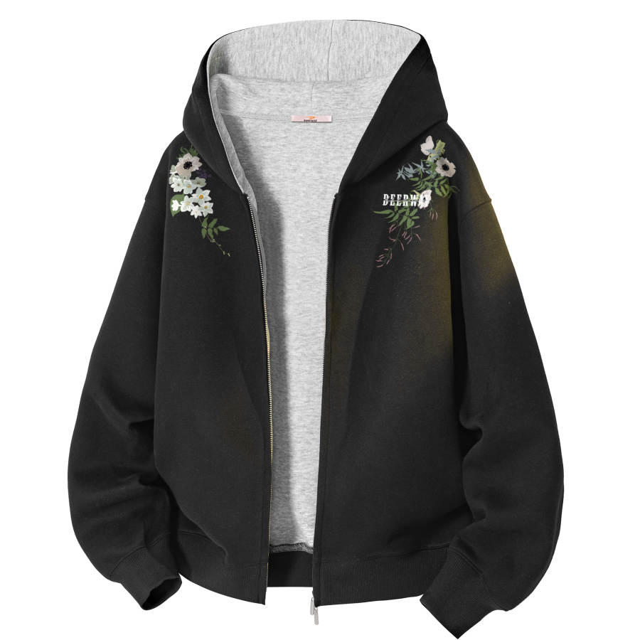 DEERWAY Sweatshirts Unisex Hooded Moderate Cardigan