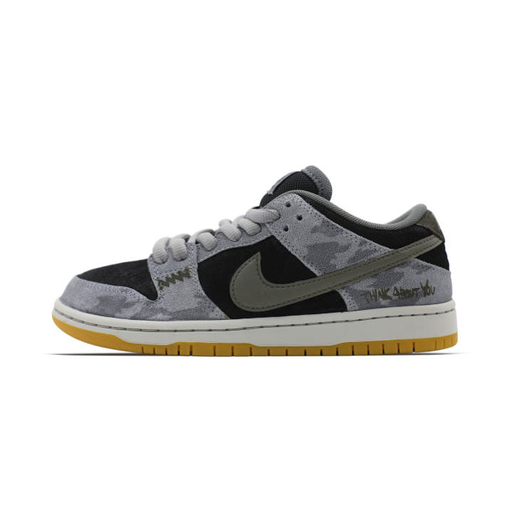 Nike Nike DUNK SB LOW PRO Charcoal Gray Rubber Abrasion Resistant Slip Resistant Low top Skateboard Shoes Unisex
