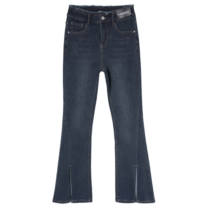 Tonlion Jeans Women's Gray Blue Moderate Flared Pants