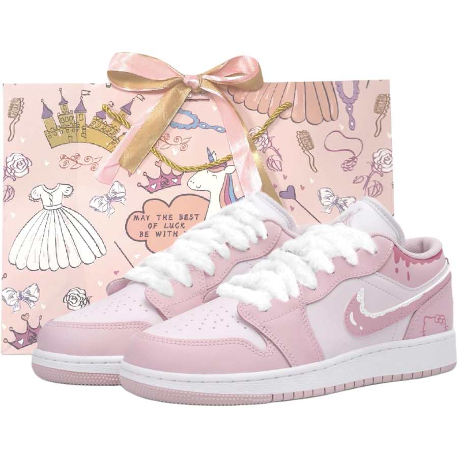 Jordan Jordan Air Jordan 1 Mid top Children's Basketball Shoes Pink Unisex