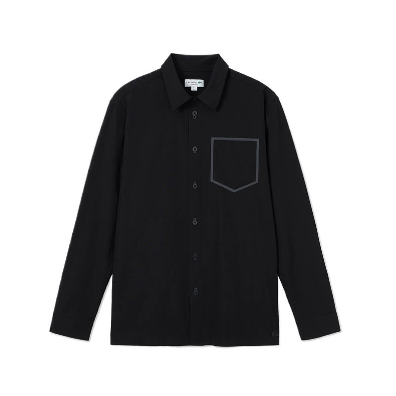 LACOSTE Shirts Men's 031/Black Lapel Moderate
