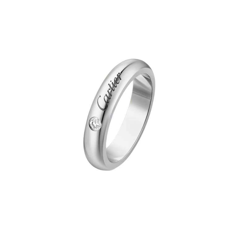 CARTIER C DE CARTIER Platinum Diamond Rings Unisex