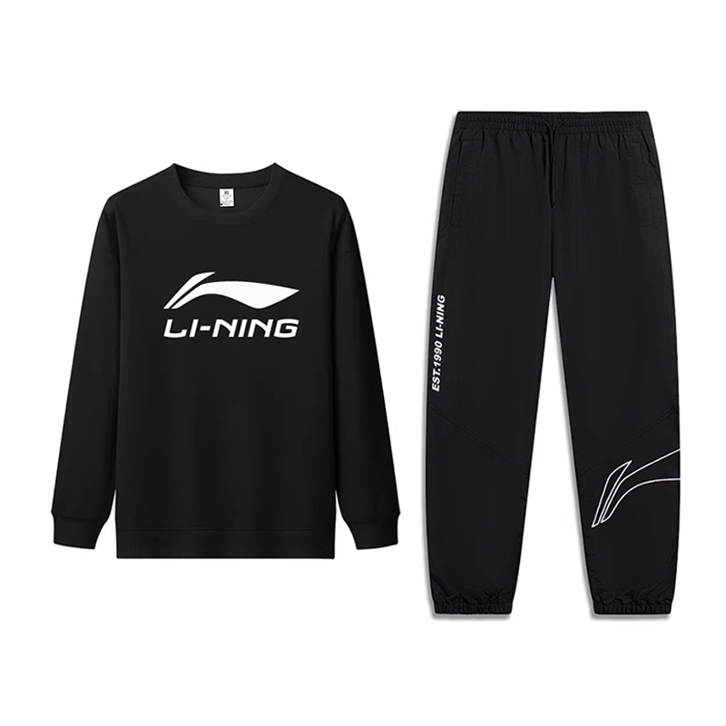 Li-Ning Li Ning Casual Sportswear Unisex Black+Black