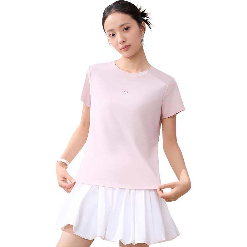361° T Shirts Women's Nude Pink Crew Neck Thin Straight Fit