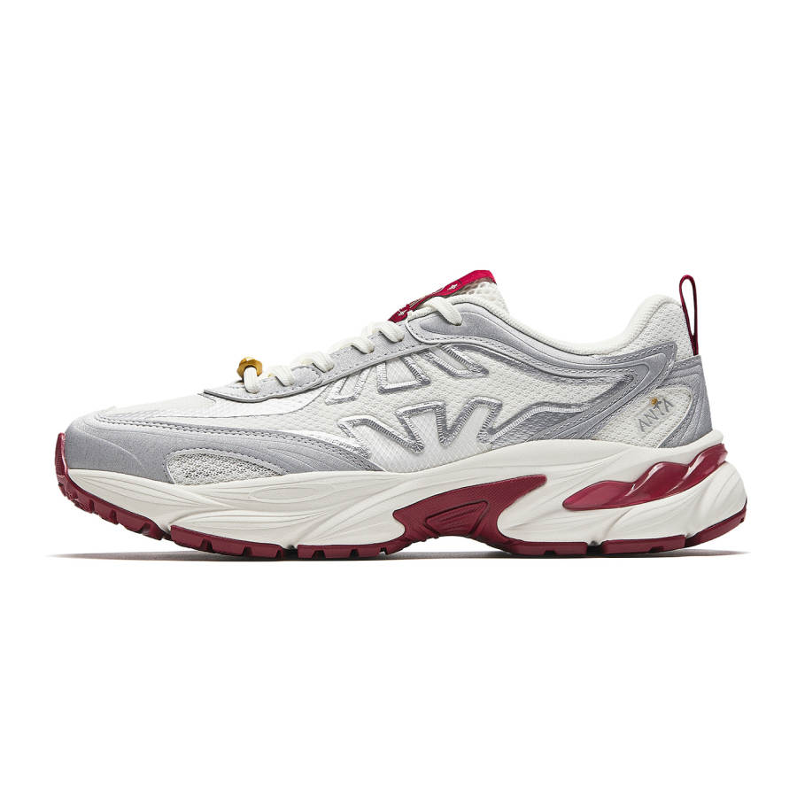 Anta Fishbone Casual Shoes Men's White Silver Red