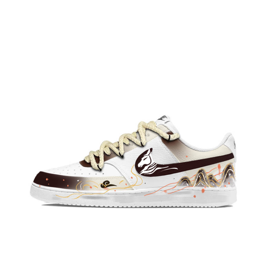 Nike Nike Court Vision Horse Treads Mountains Leather Lightweight And Breathable Low top Skateboard Shoes Men's