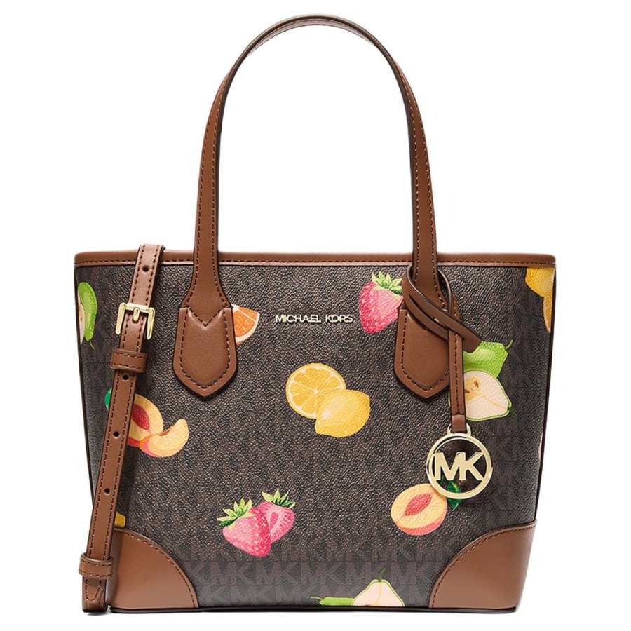 MICHAEL KORS Eva Artificial Leather Tote Handbag Women's Brown