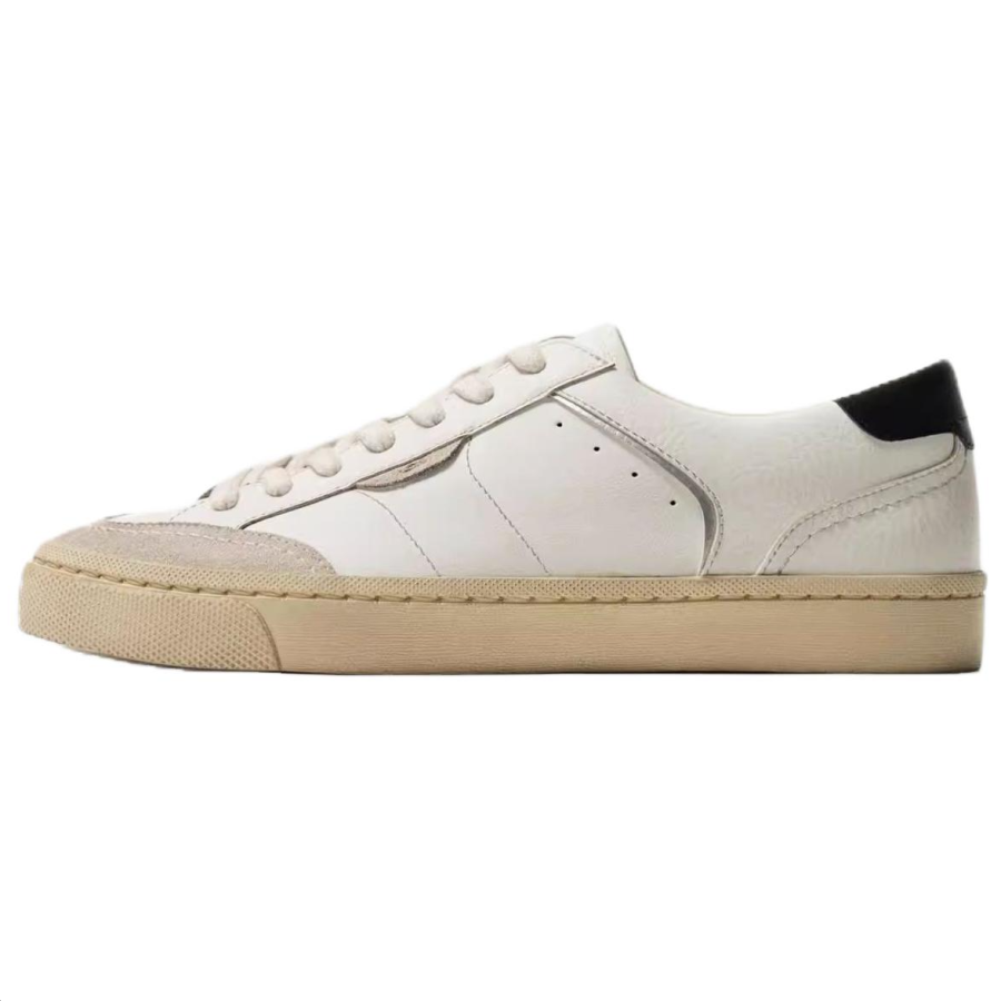 ZARA Pu Low top Skateboard Shoes Men's White