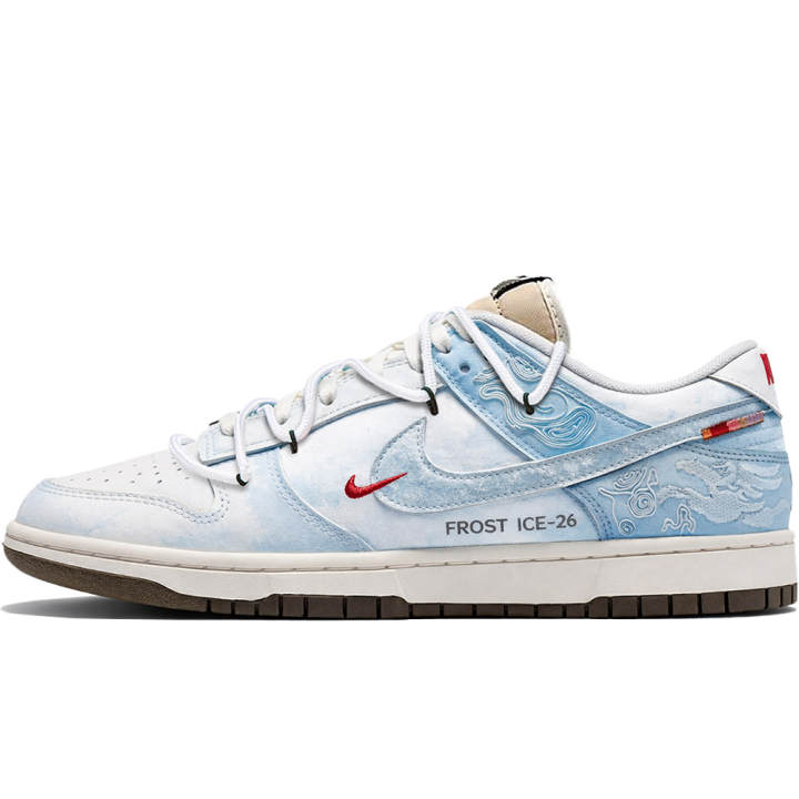 Nike Nike Dunk Pegasus Pack Van Gogh Genesis, Sky Meets Water Leather Low top Skateboard Shoes Men's Blue White