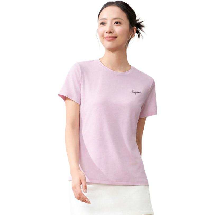 361° T Shirts Women's Rouge Powder Crew Neck Thin Straight Fit