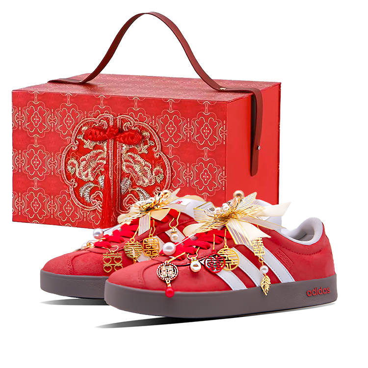 Adidas Adidas VL COURT 2.0 Big Mountain Manufacturing, Golden Jade Footwear, Wedding Shoes Suede, Leather