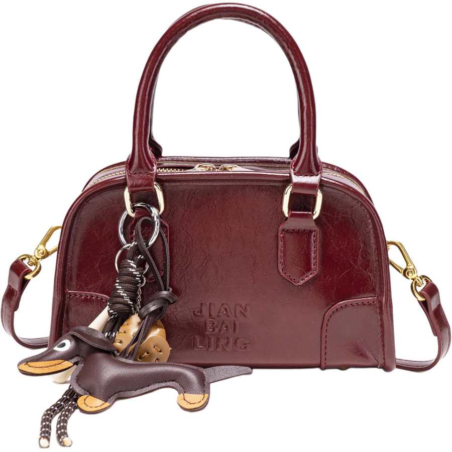 PAYOT Synthetic Leather Handbag Women's Burgundy/Coffee