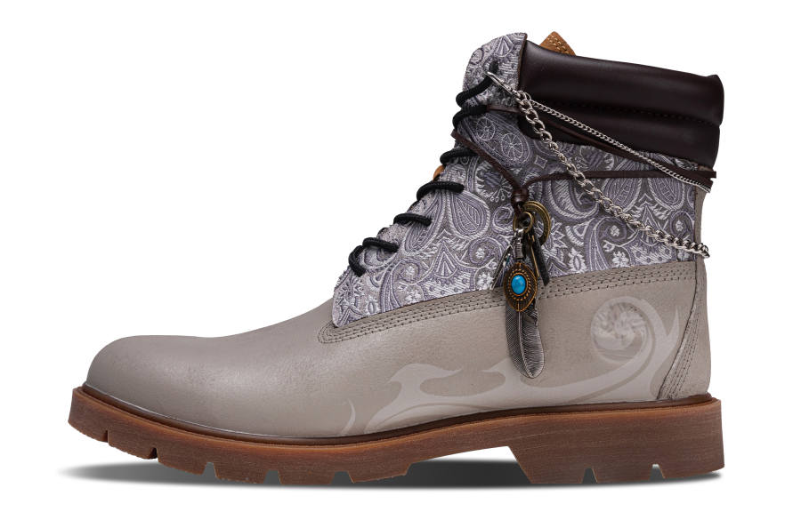 Timberland Classic 6 Inch Paisley Feather Abrasion Resistant Abrasion Resistant Outdoor Boots Men's Sand Gray