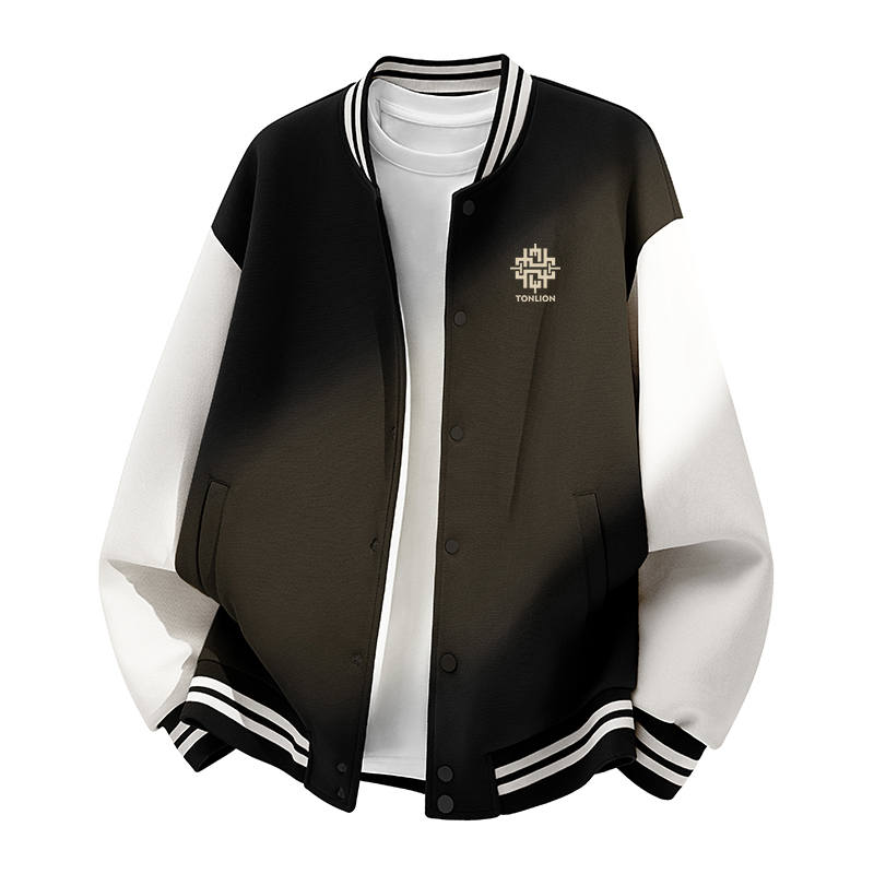Tonlion Jackets Unisex Baseball Collar Moderate Workwear