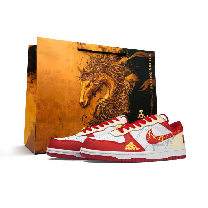 Nike Nike Big Abrasion Resistant, Lightweight, And Breathable Low top Skateboard Shoes Men's Red