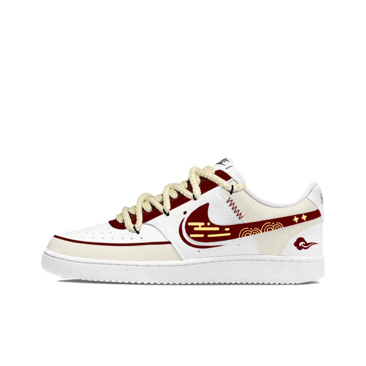 Nike Nike Court Vision Auspicious Clouds Stepping Stars Leather Lightweight Breathable Low top Skateboard Shoes Men's