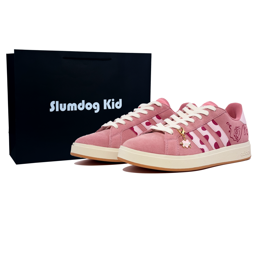 Adidas Adidas Grand Court Base 00s Abrasion Resistant Low top Skateboard Shoes Unisex Pink