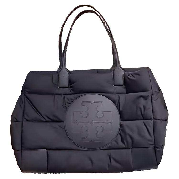 TORY BURCH Ella Polyester Tote Bag, Shoulder Bag Regular Women's Black