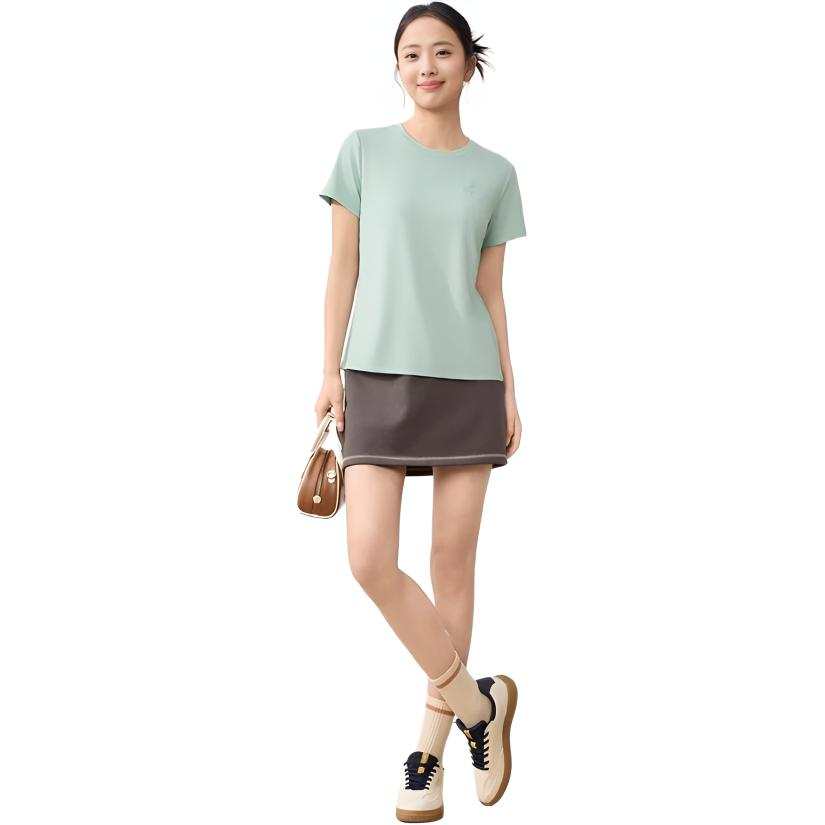 361° T Shirts Women's Mint Crew Neck Thin Straight Fit
