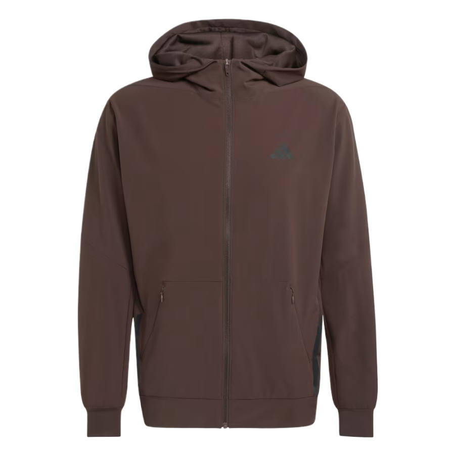 Adidas Adidas D4T Sweatshirts Men's Aurora Coffee Hooded Non Detachable Moderate Cardigan