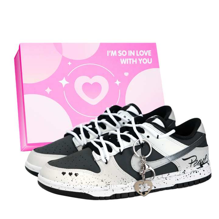 Nike Nike Dunk Black White, Puzzle Of The Heart Slip Resistant Abrasion Resistant Slip Resistant Abrasion Resistant Low top