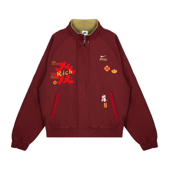 Nike Nike Club Jackets Unisex Dark Team Red Stand Collar Moderate Other