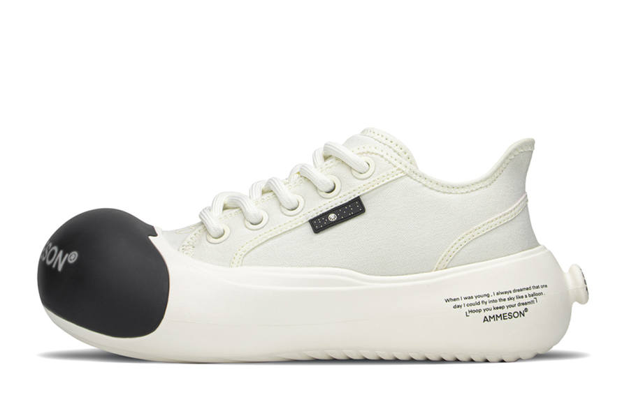 AMMESON Slip Resistant Abrasion Resistant Slip Resistant Abrasion Resistant Low top Skateboard Shoes Women's White