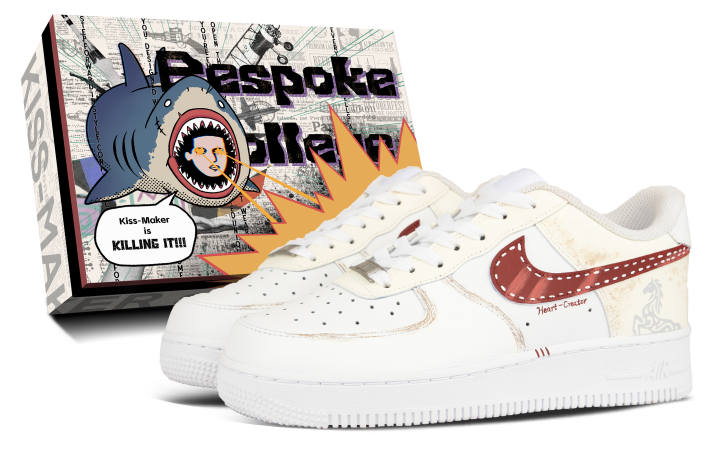 Nike Nike Air Force 1 Leather Slip Resistant Low top Kids' Skateboarding Shoes White Unisex