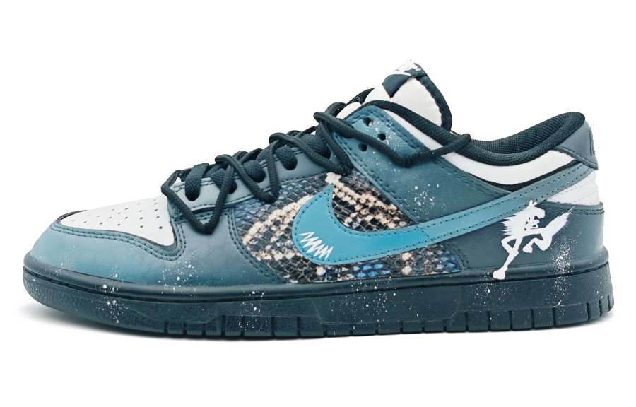Nike Nike Dunk Abrasion Resistant Slip Resistant Low top Skateboard Shoes Unisex Ink Blue