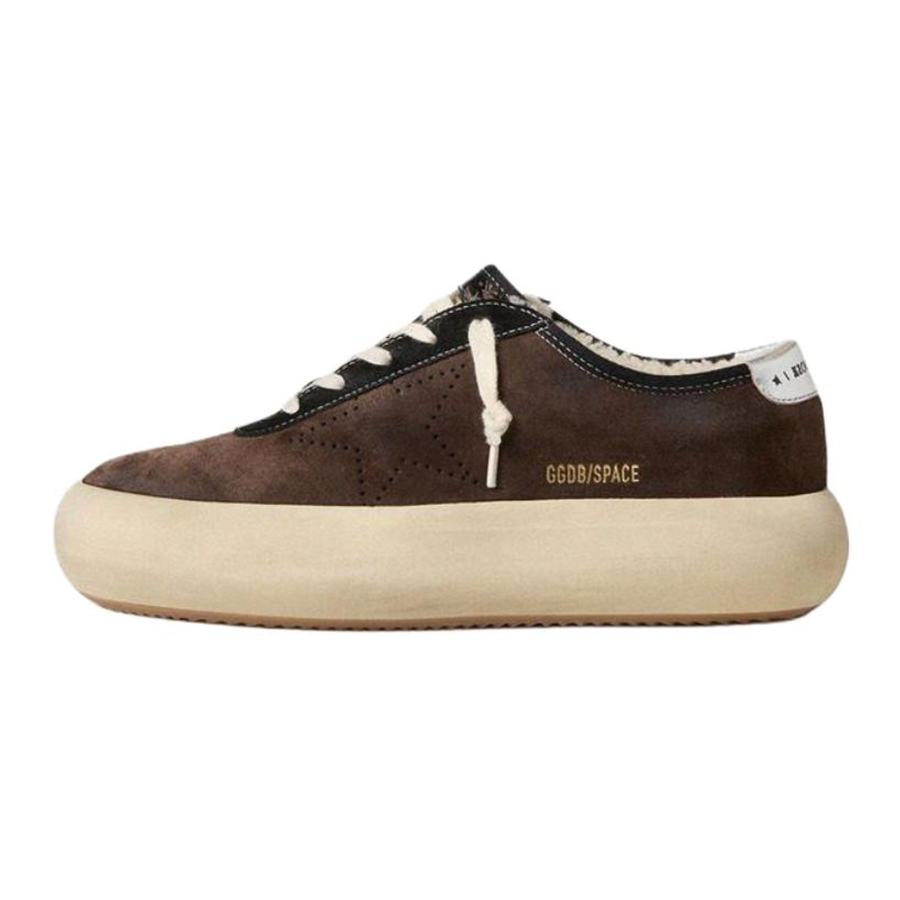 Golden Goose Space Star GGD Cow Split Leather Low top Skateboard Shoes Women's Brown