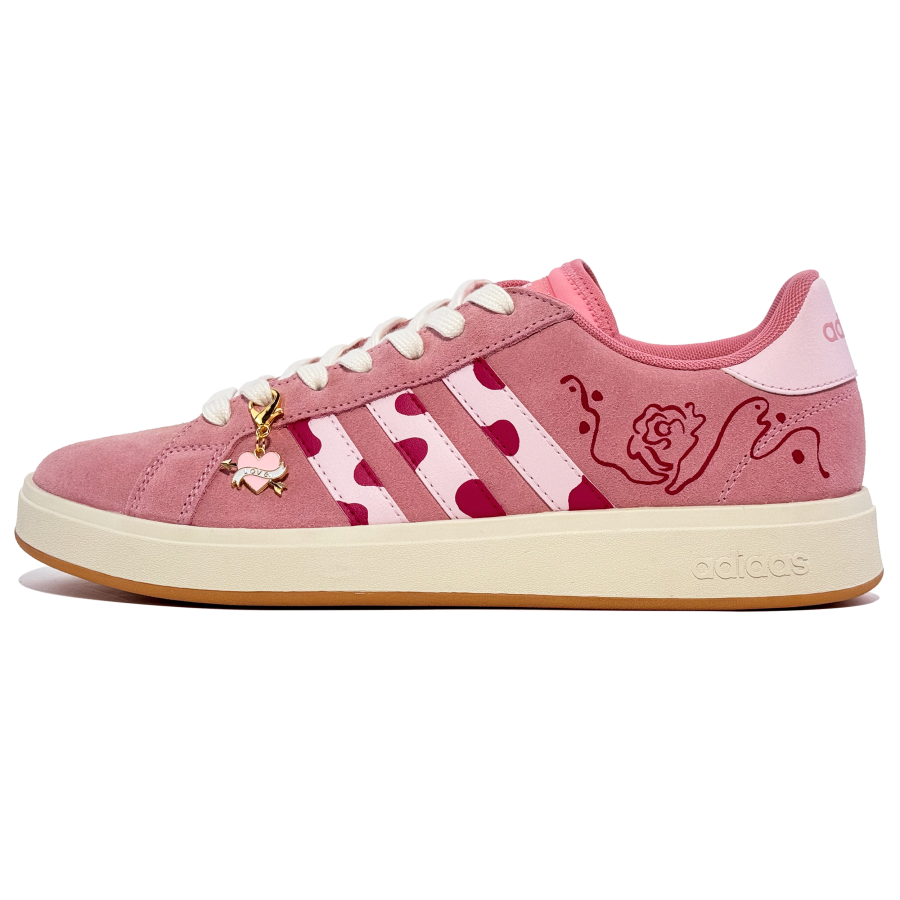 Adidas Adidas Grand Court Base 00s Abrasion Resistant Low top Skateboard Shoes Unisex Pink