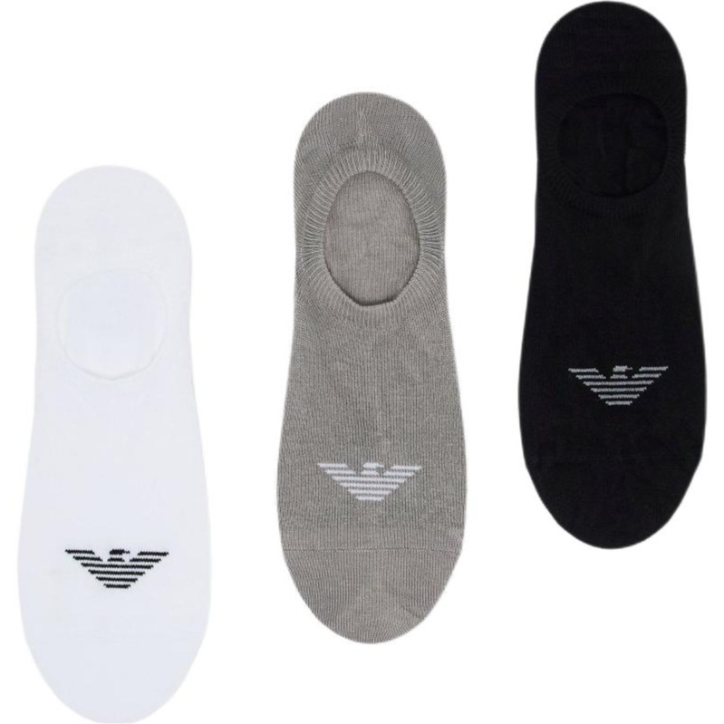 EMPORIO ARMANI No Show Socks Men's 3 Pack