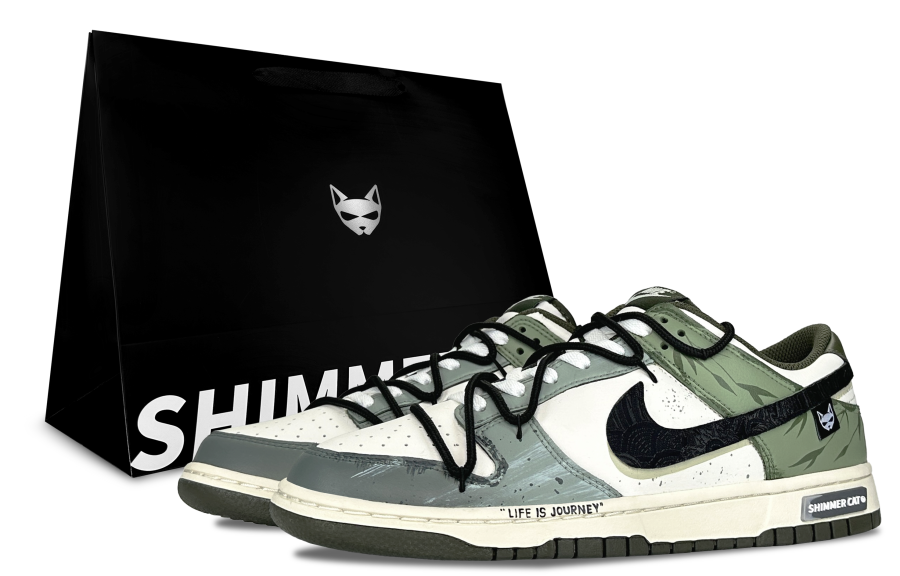 Nike Nike Dunk Bamboo Shadow Stroll, Shimmery Cat Abrasion Resistant Abrasion Resistant Low top Skateboard Shoes Unisex