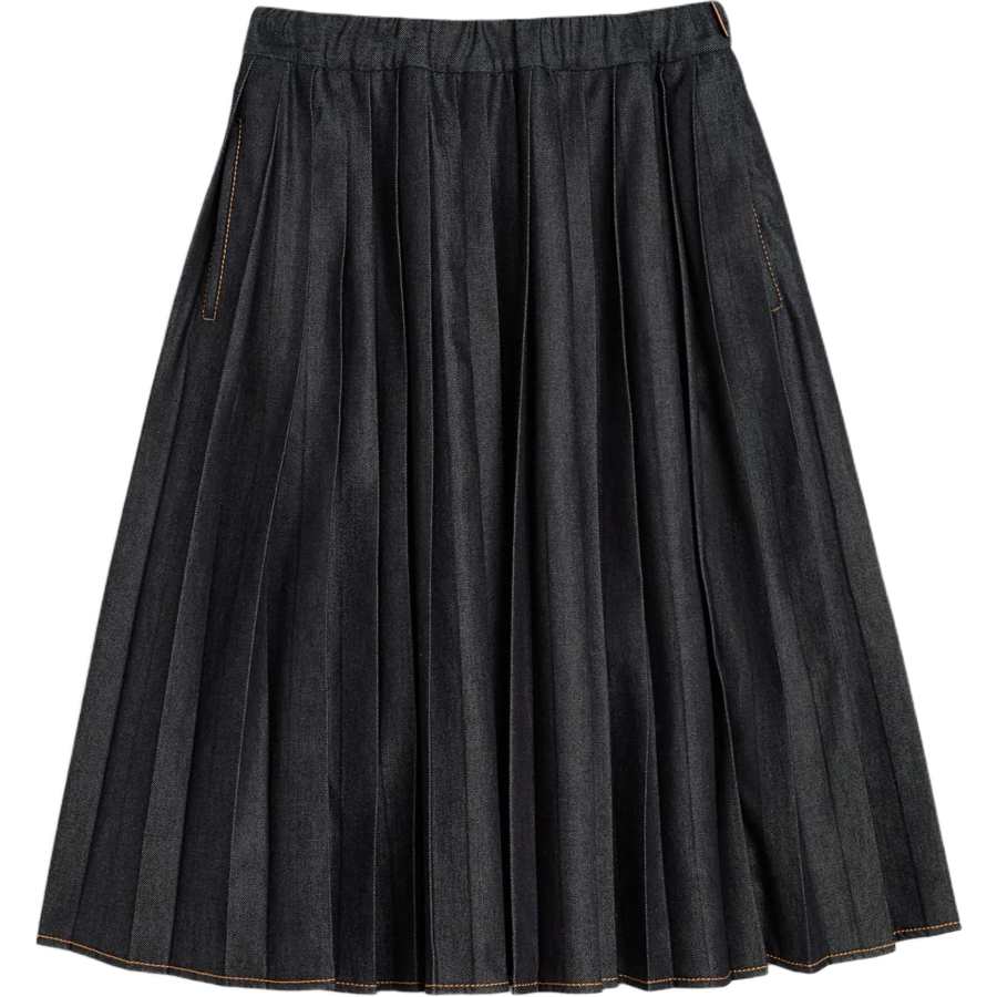 Jil Sander pleated denim straight skirt
