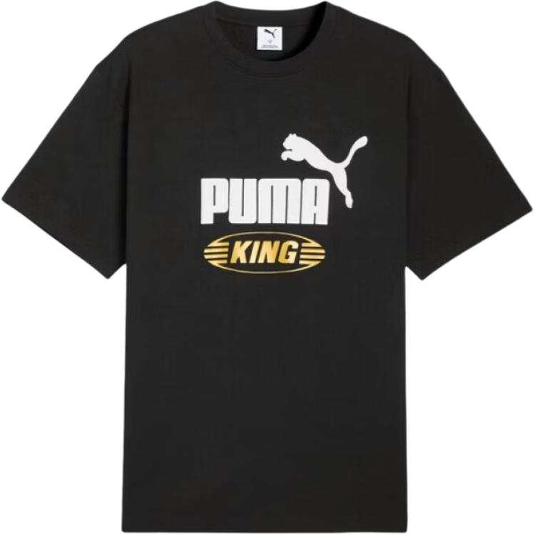 PUMA T Shirts Unisex Black Crew Neck Moderate