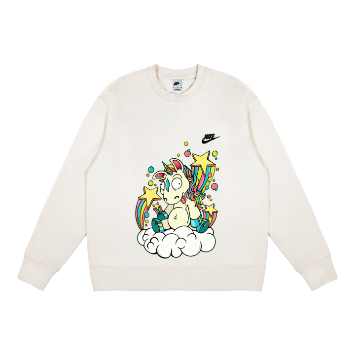 Nike Nike Sweatshirts Unisex Ecru Crew Neck Moderate Regular