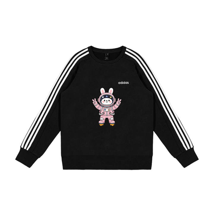 Adidas Adidas Sweatshirts Men's Black Crew Neck Moderate Regular