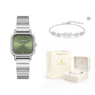 STARKING Quartz Movement Stainless Steel Watchband Watch Women's Watch Green Dial