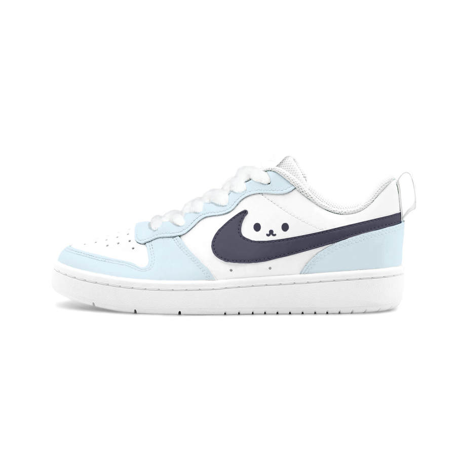 Nike Nike Court Borough Big Fish Manufacturing, Sea Salt Jelly Leather Breathable Low top Skateboard Shoes Blue Unisex