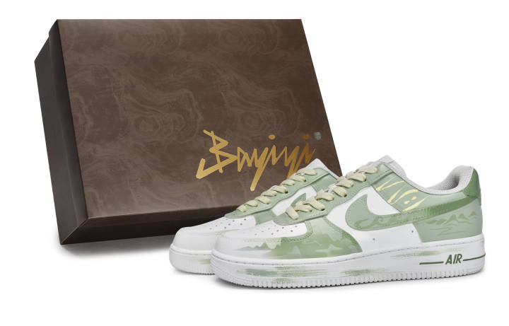 Nike Nike Air Force 1 811 Manufacturing, Spring Water Tea Mountain, Special Shoe Box Low top Skateboard Shoes Men's