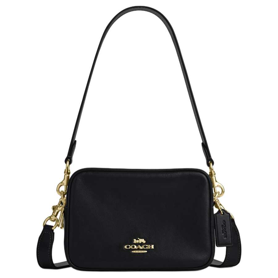 COACH COACH Cow Leather Shoulder Bag Mini Unisex Black