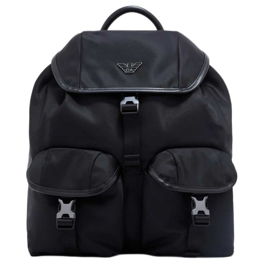 EMPORIO ARMANI Polyamide Backpack Unisex Black
