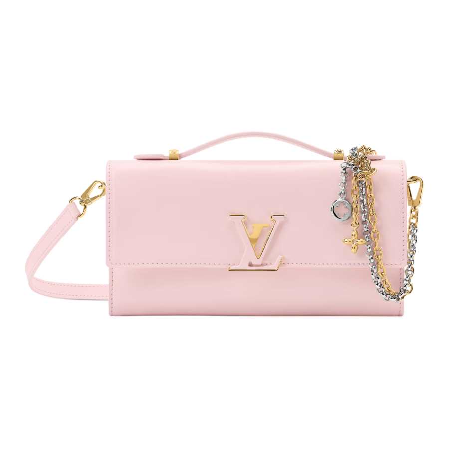 LOUIS VUITTON Cow Leather Shoulder Bag, Crossbody Bag, Handbag Women's Pink