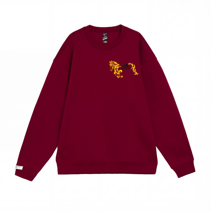 Adidas Adidas Sweatshirts Unisex Red Crew Neck Moderate Regular