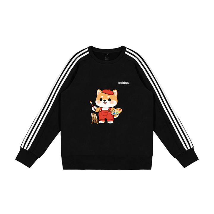 Adidas Adidas Sweatshirts Men's Black Crew Neck Moderate Regular