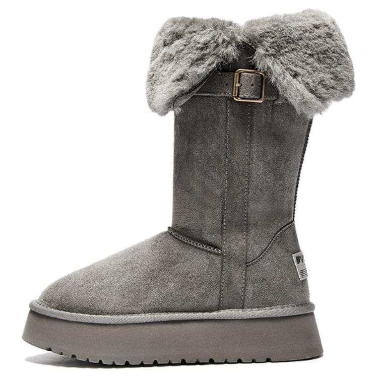 AGSDON Fabric Winter Fashion Over The Knee Petite Outerwear Fleece Lined Thermal Long Shaft Reversible 4.5cm Knee High